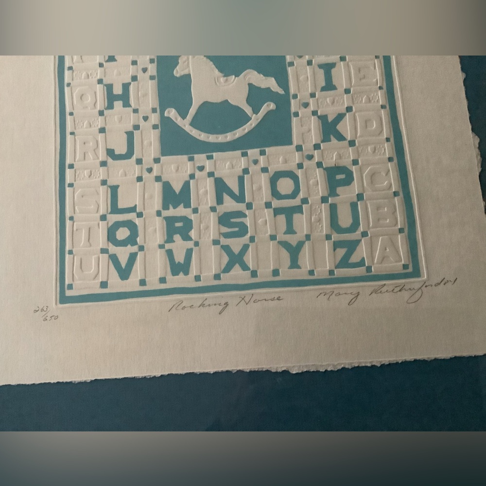 Mary Rutherford Limited Signed & Numbered Quilt Pattern - Rocking Horse - Picture 3 of 6